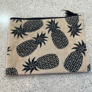 Mudpie Lined Pineapple Print Pouch